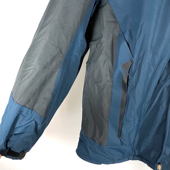 Tacvasen Colorblock Jacket Blue Gray Full Zip Waterproof Fleece Lined 2XL Men's - Picture 6 of 13